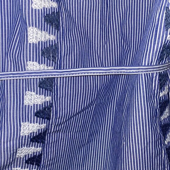 STELLA & DOT Beach Kai Emboidered Boho Cottagecore Stripe Cover Up L/XL - Picture 8 of 12